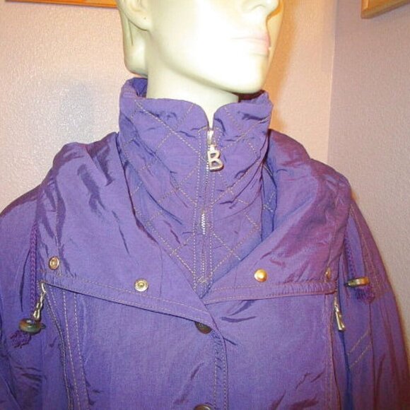 VTG Bogner EMBROIDERED Ski Size 12 JACKET Puffer FULL ZIP Coat POCKET Lined HOOD - Picture 4 of 12